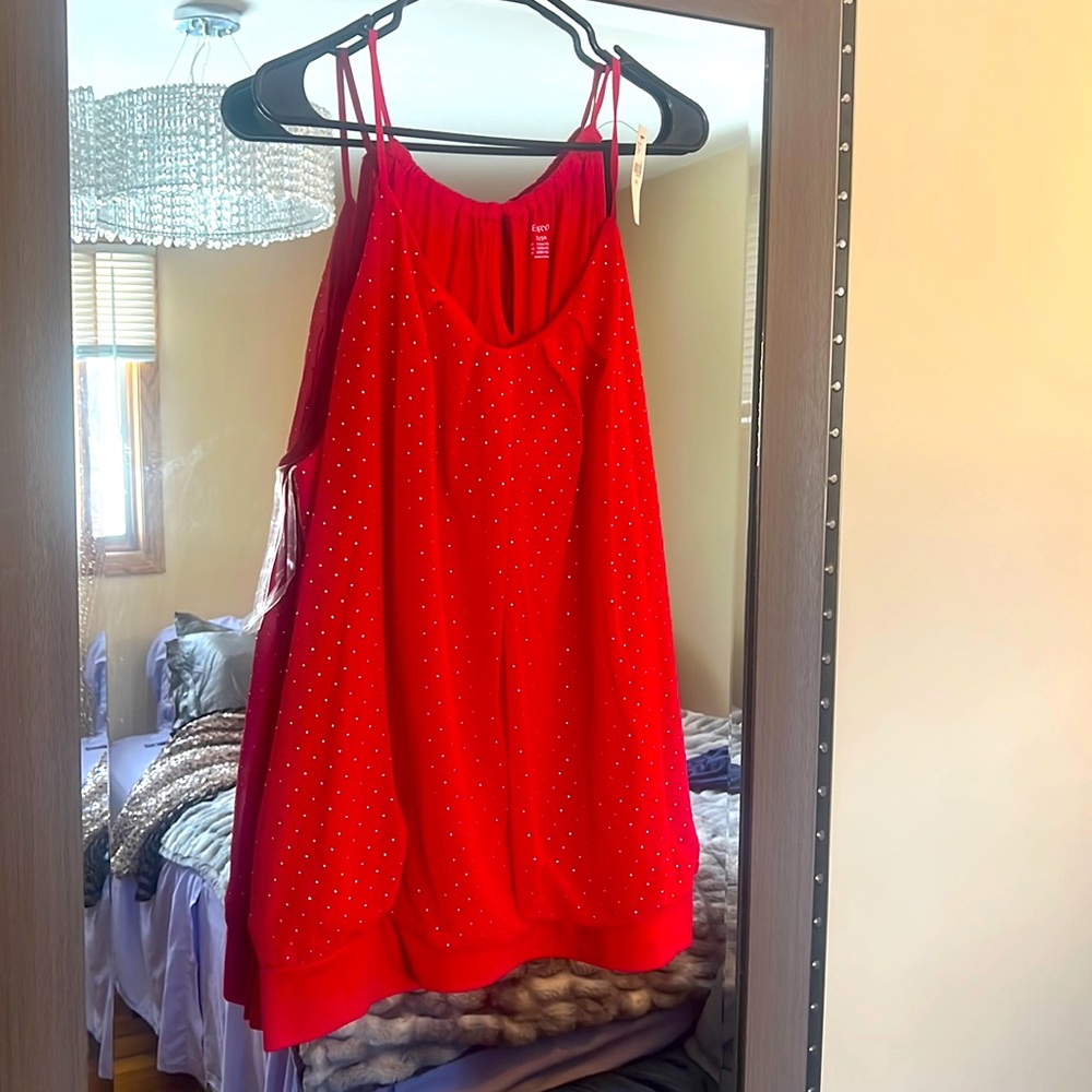 Lane Bryant 22/24 Red with embellishments never been worn still have tags